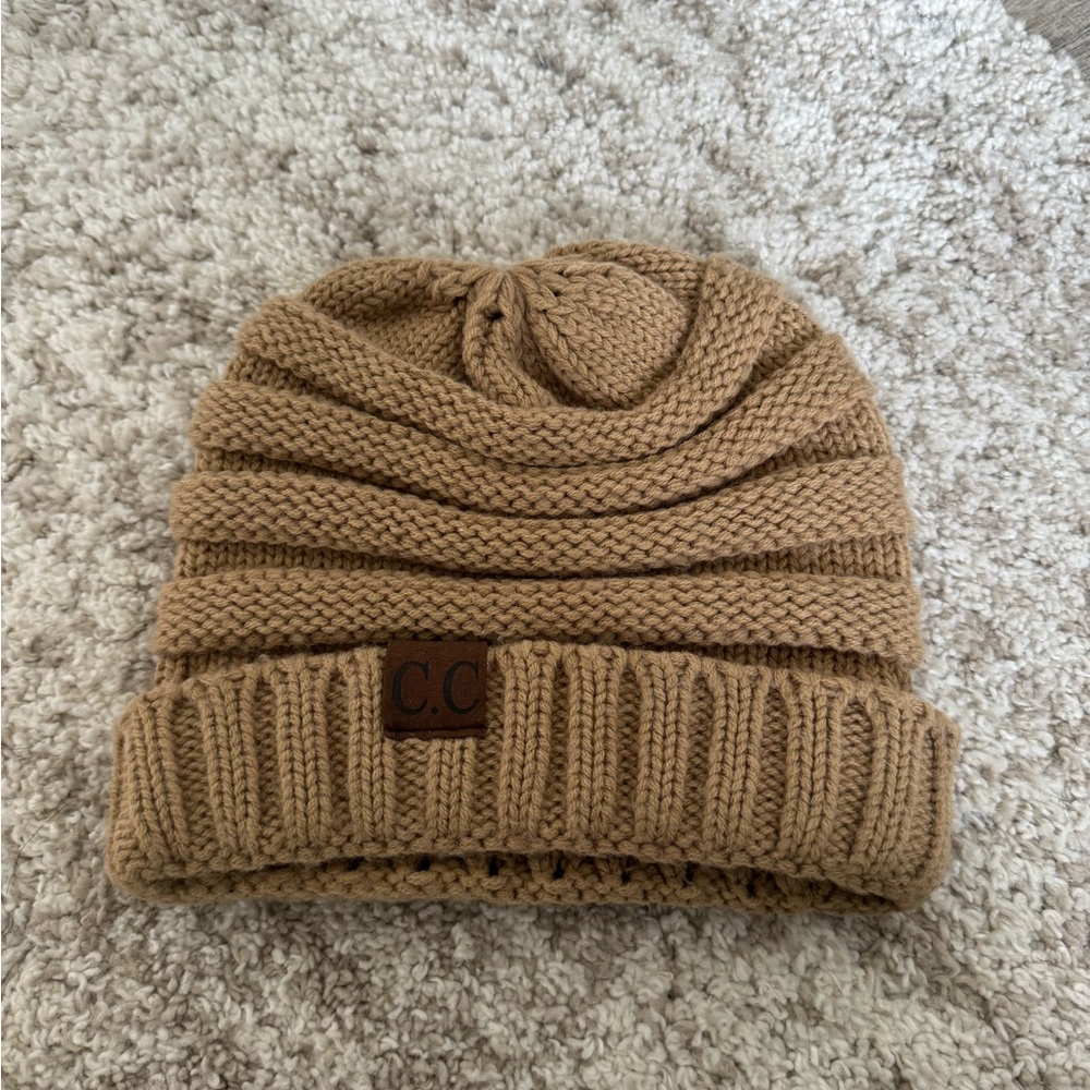 C.C Warm Brown Knit Beanie
